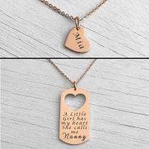 Mother Daughter Necklace Rose Gold